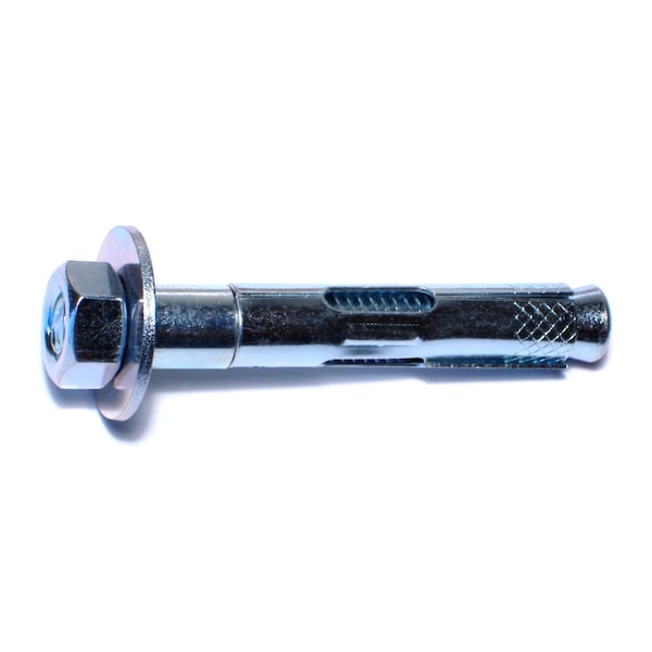 Midwest Fastener Sleeve Anchor, 3/8" Dia., 2-1/4" L, Steel Zinc Plated, 50 PK 04158 - main